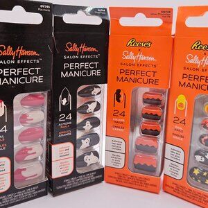 4 pk Sally Hansen Salon Effects Perfect Manicure Press On Halloween Nails